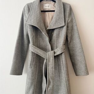 Aritzia Babaton Connor Wool Coat in Heather Comet Gray